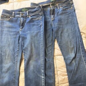 Ralph Lauren Women's Straight Leg Blue Jeans 2 pair